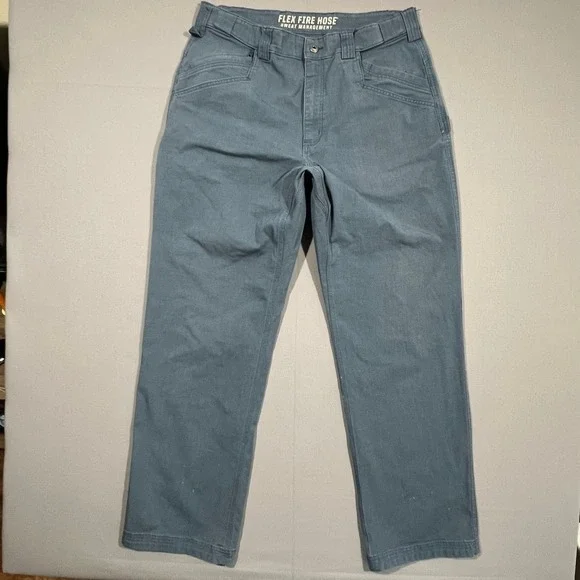 Duluth Trading Flex Fire Hose Sweat Management Carpenter Pants Blue Men 36x34 - Picture 3 of 16